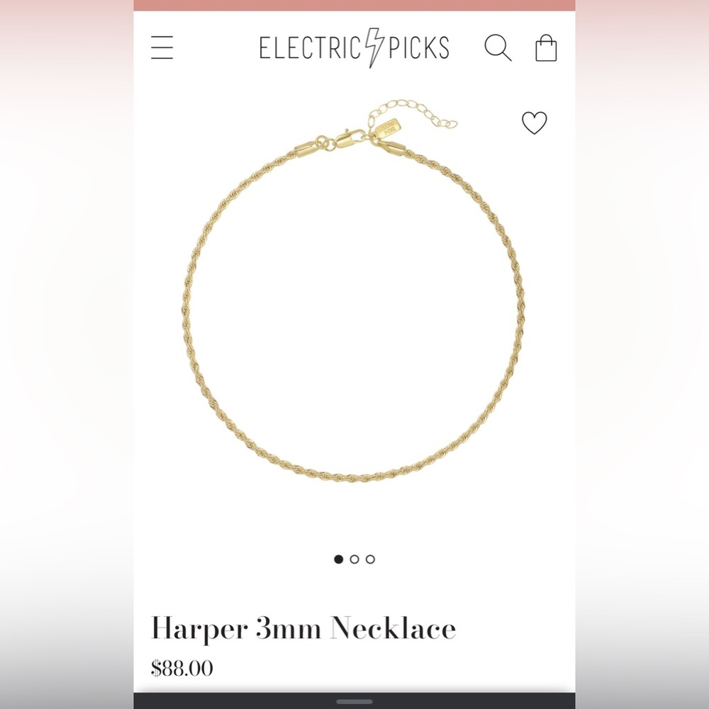 Electric Picks Harper 3mm Necklace